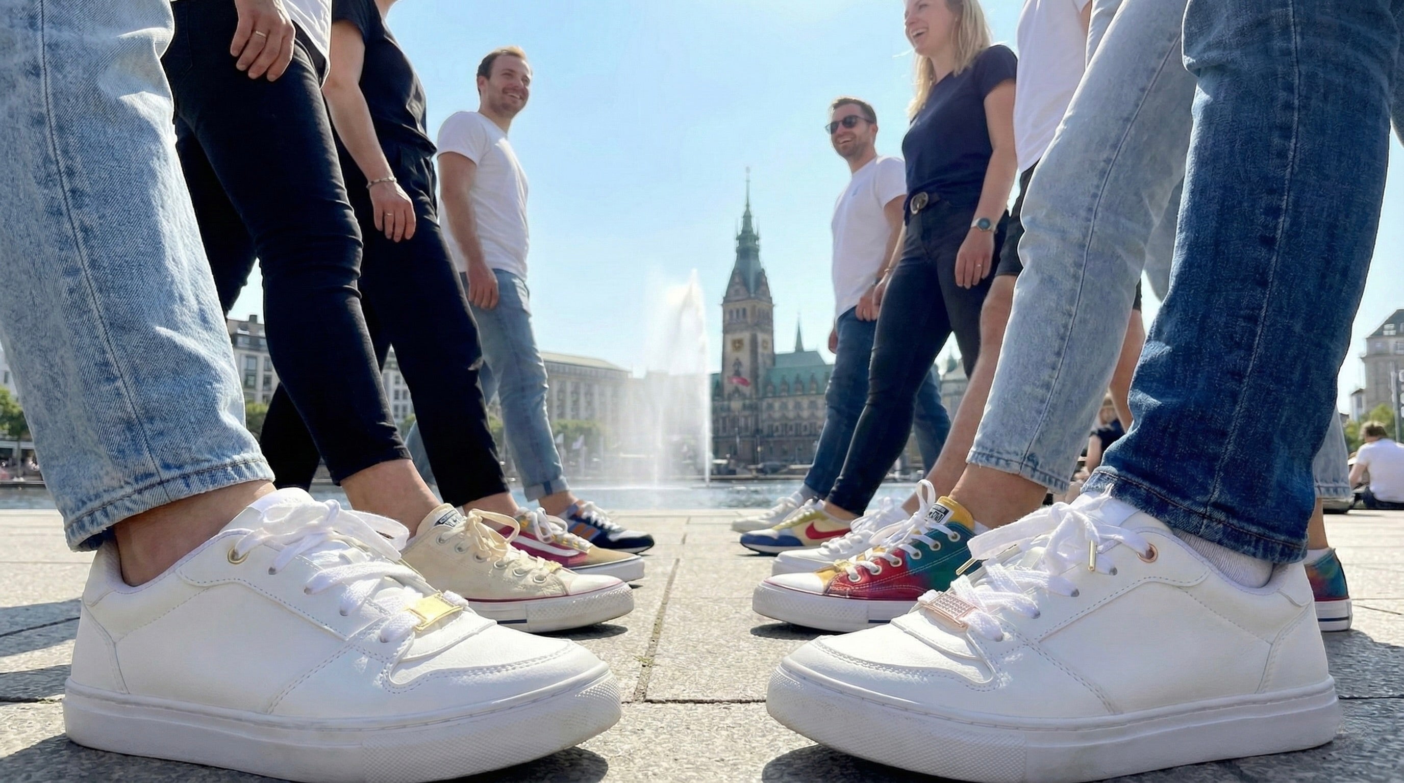 team at Alster Hamburg with sneaker 